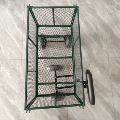 Heavy Duty Steel Mesh Utility Cart Wagon Wheelbarrow Steel Mesh 4.10/3.50-4 Wielen