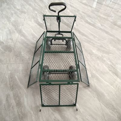 Heavy Duty Steel Mesh Utility Cart Wagon Wheelbarrow Steel Mesh 4.10/3.50-4 Wielen