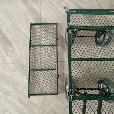 Heavy Duty Steel Mesh Utility Cart Wagon Wheelbarrow Steel Mesh 4.10/3.50-4 Wielen