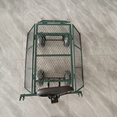 Heavy Duty Steel Mesh Utility Cart Wagon Wheelbarrow Steel Mesh 4.10/3.50-4 Wielen
