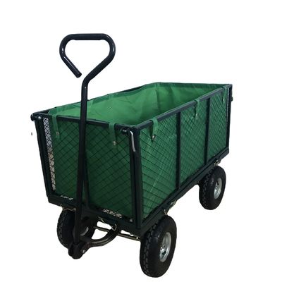Makkelijke materiaalbehandeling met een tuinmaaskar en een enkel handvat