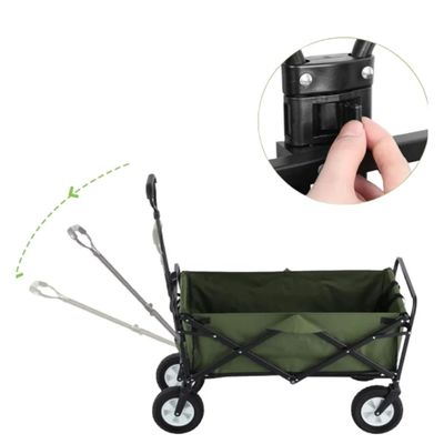 Staalmateriaal Opvouwbaar Wagon Cart Double Decker 600D Oxford PVC Stof